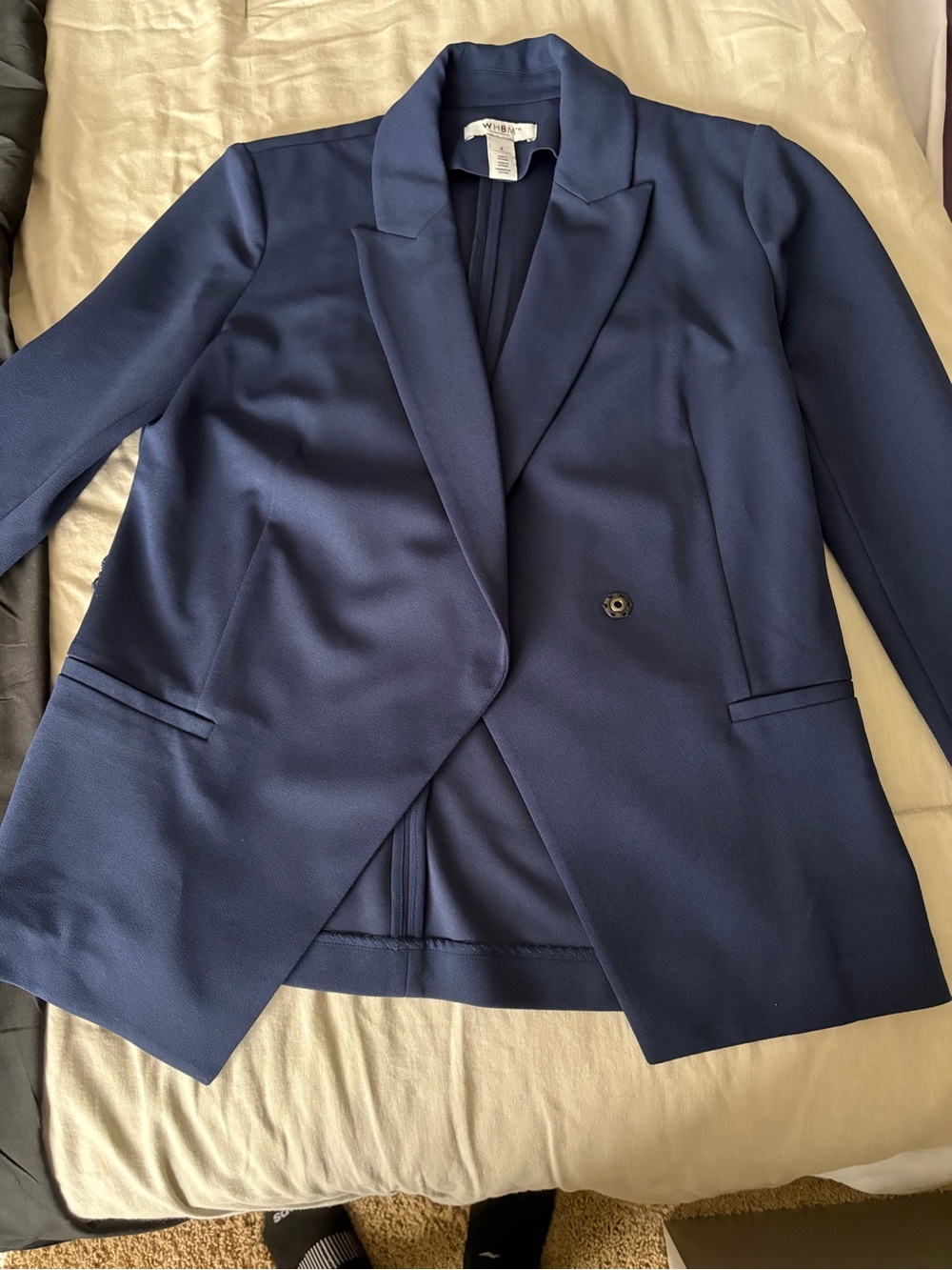 White House Black Market Navy Single-Button Blazer with matching pants